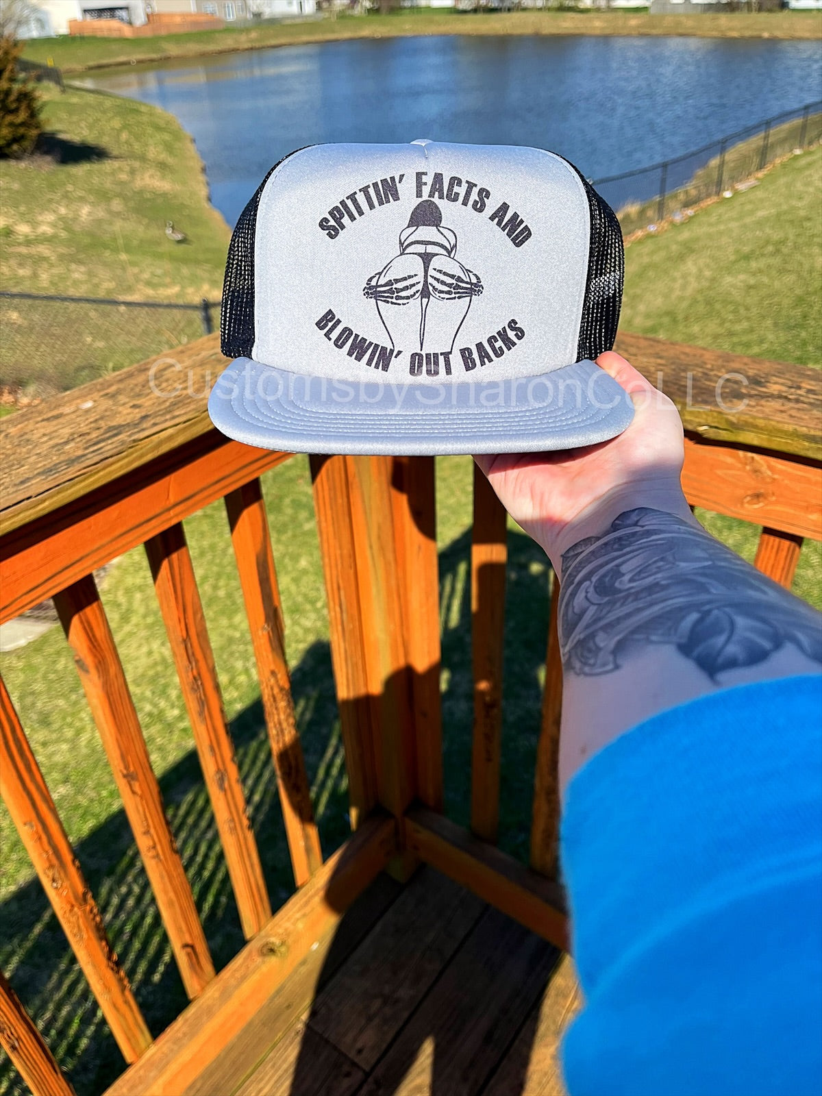 Spittin facts and blowin out backs hat