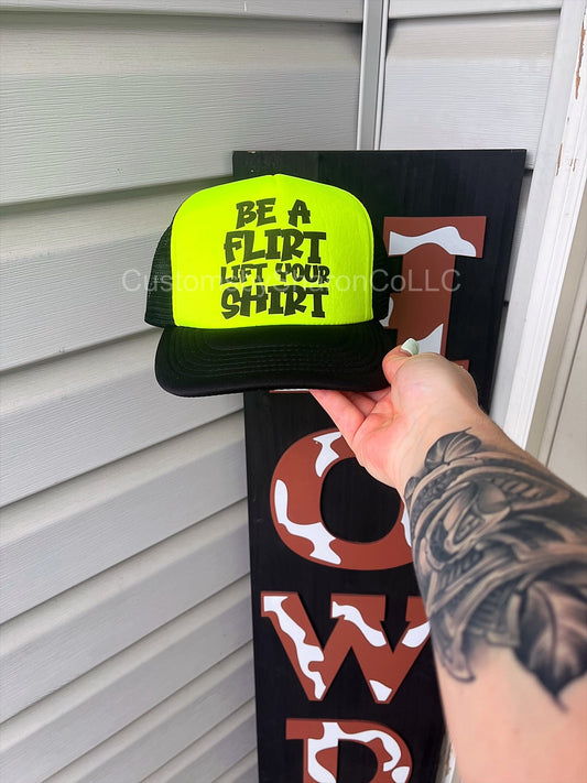Be a flirt lift your shirt hat