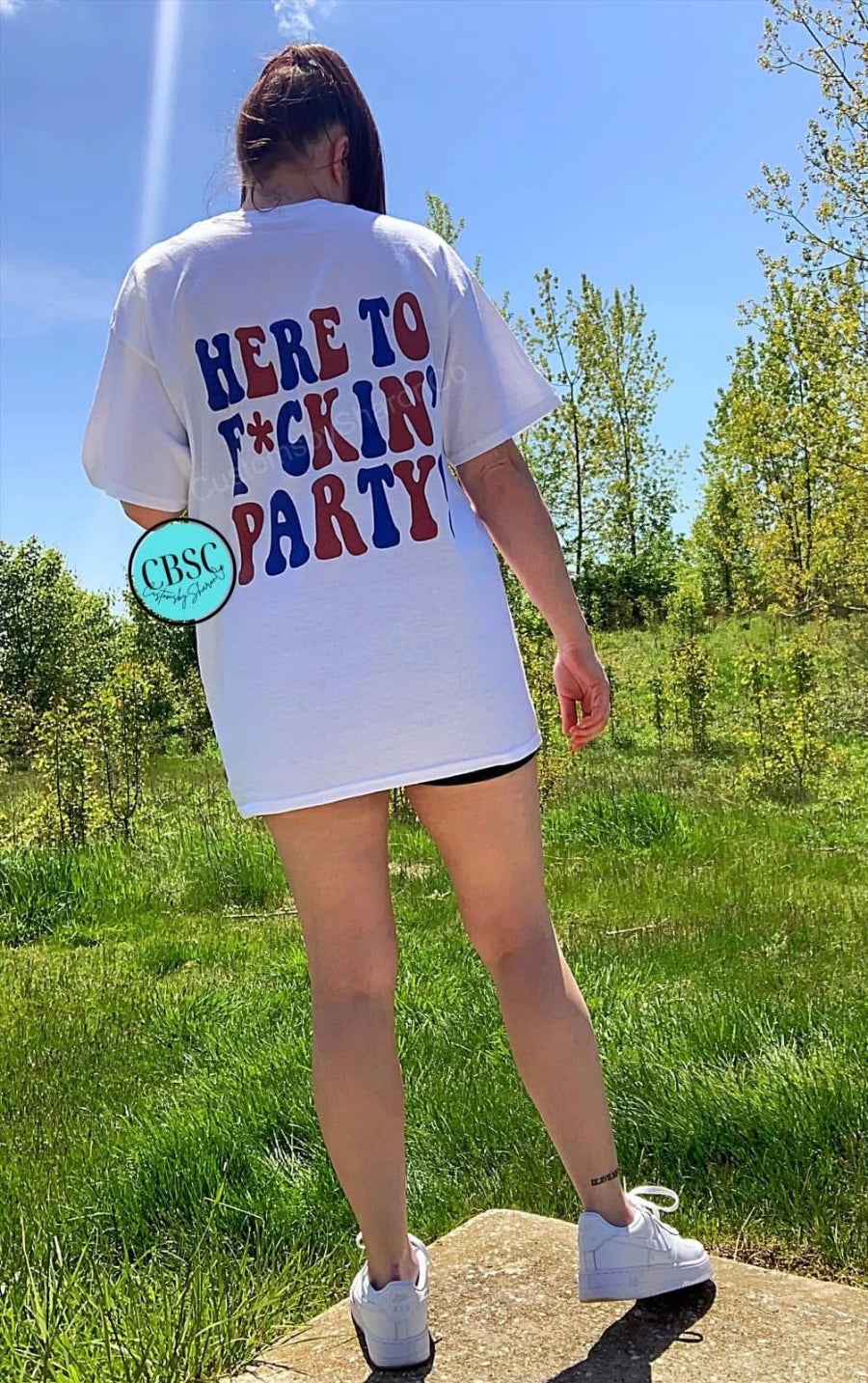 Here to f*ckin party tee