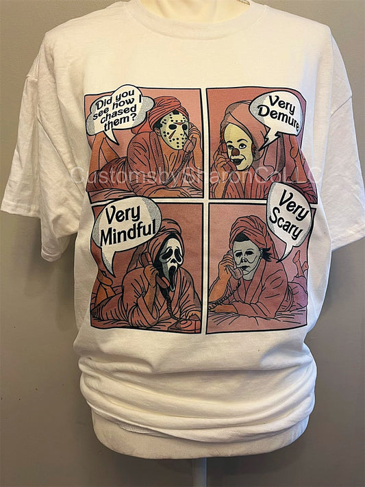 Very demure very mindful very scary tee