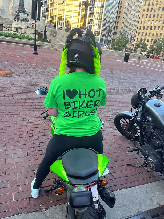 I love hot biker girls tee