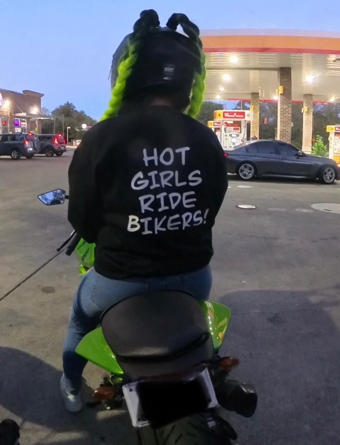 Hot girls ride bikers sweatshirt