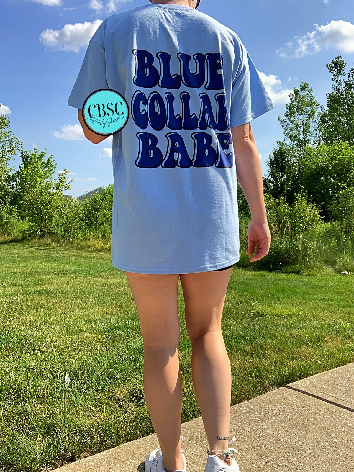 Blue collar babe tee