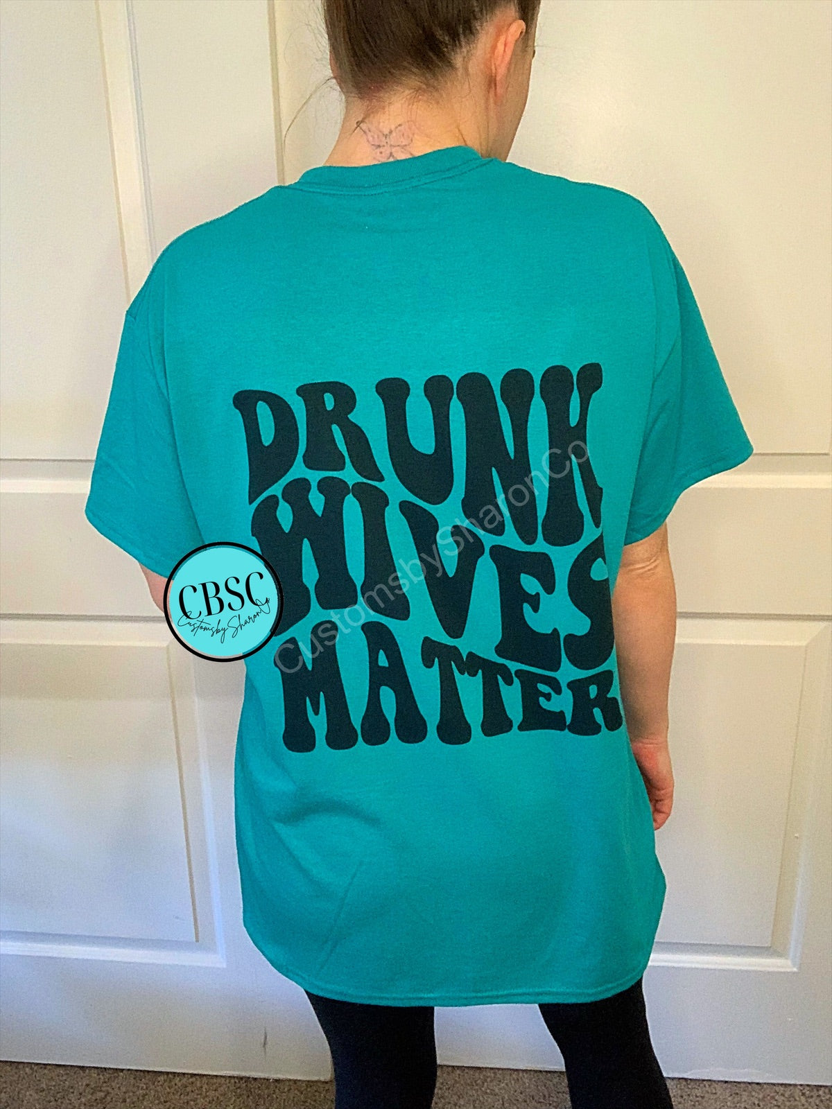 Drunk wives matter branded tee