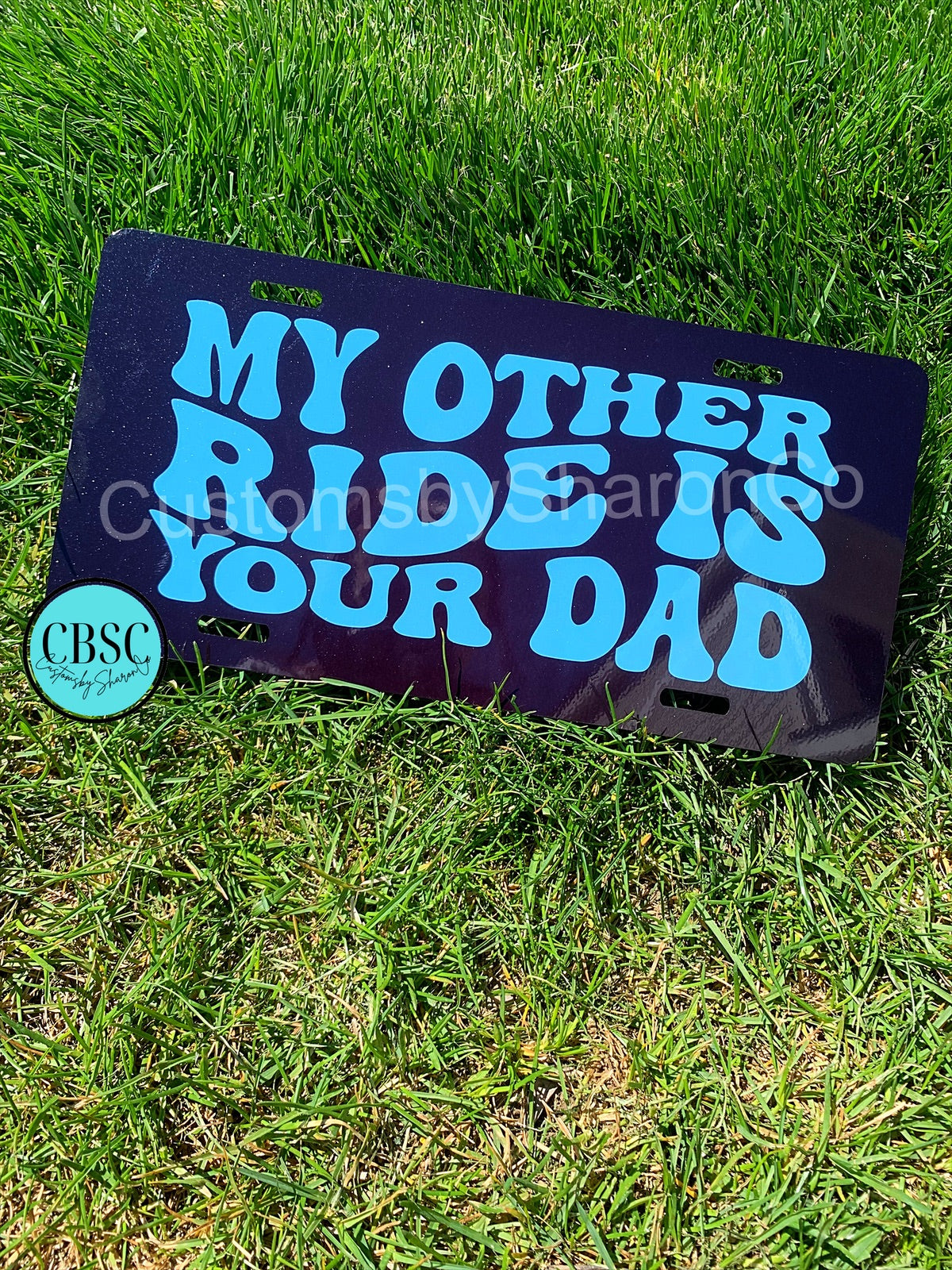 My other ride is your dad license plate